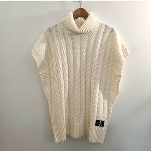 Calvin Klein Jeans Cream Cowl Neck Sweater